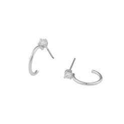Snö Duo Small Ring Earring Silver/Clear