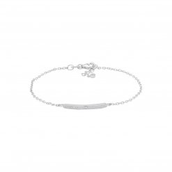 Silver Rhd. Armband med zirkonium