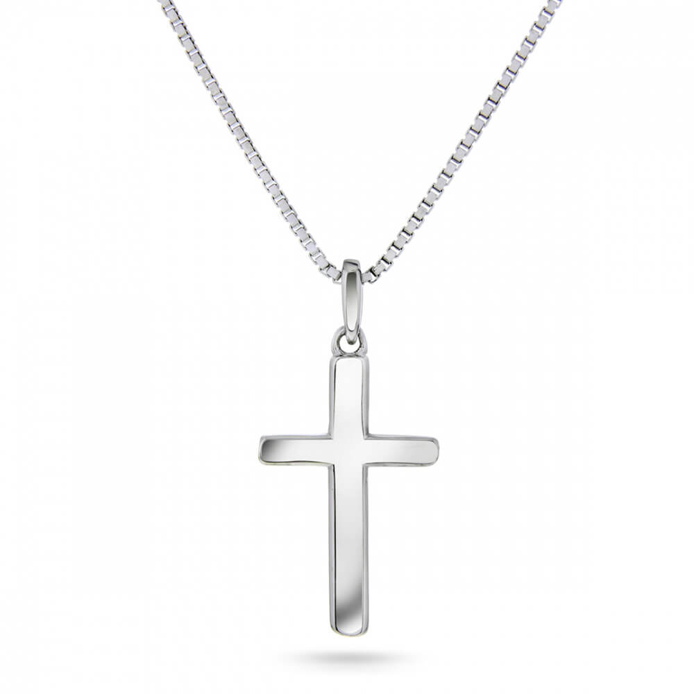 Halsband av kors i äkta silver