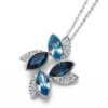 Pendant Leaf rhod. Blue