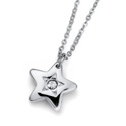 Pendant Étoile Steel CZ crystal