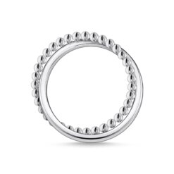 Thomas Sabo ring dubbelt silver med kulor