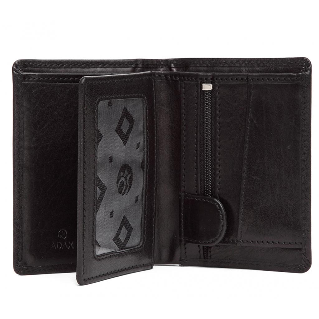 ADAX Theo Black Chicago Wallet