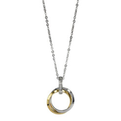 CAROLIN Långt Halsband Guld/Stål