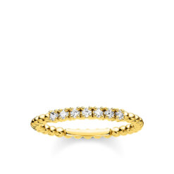 Thomas Sabo ring kulor med vita stenar guld