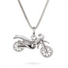 Halsband Motorcykel Hänge - 925 Silver