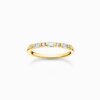 Thomas Sabo Ring Vita Stenar guld