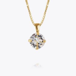 Classic Petite Necklace Gold Crystal