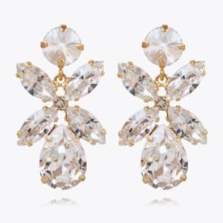 Mini Dione Earrings Gold Crystal