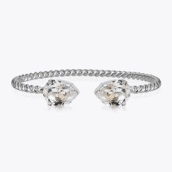 Mini Drop Bracelet Rhodium Crystal