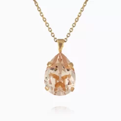 Mini Drop Necklace Gold Silk