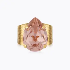 Classic Drop Ring Gold Rose