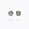 Classic Stud Earrings / Greige Rhodium