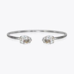 Petite Drop Bracelet Rhodium Crystal