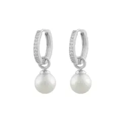 Snö Core Pearl Ring Earring Silver