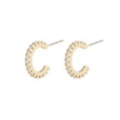 Runda örhängen,Snö Clarissa Small Oval Earring Gold