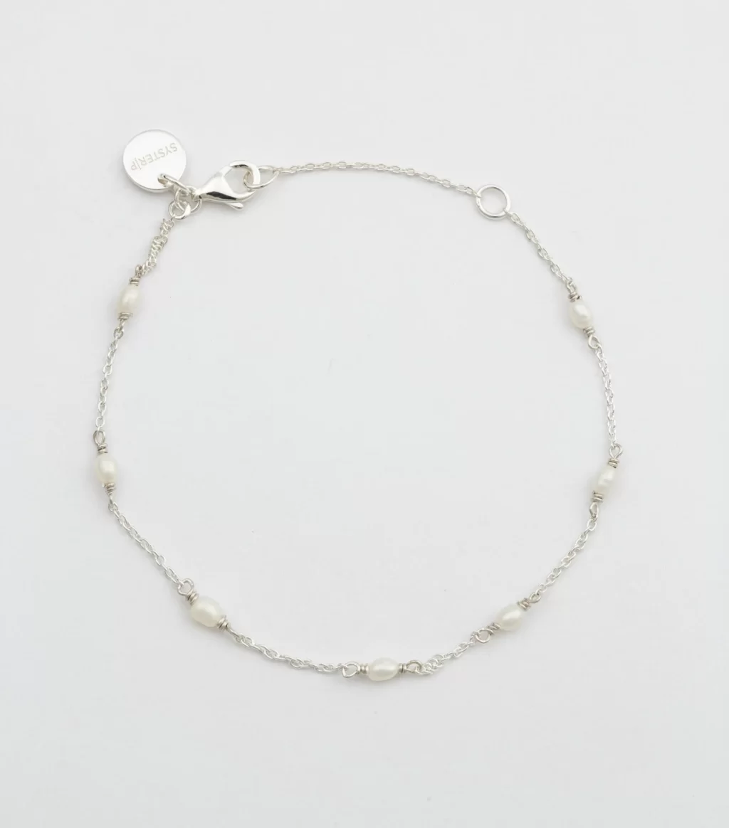 Syster P Treasure Multi Pearl Bracelet Silver