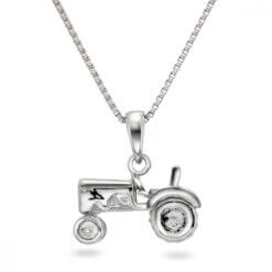 Halsband Traktor Hänge - 925 Silver