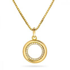 Hängsmycke cirkel med cubic zirkoner