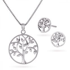 Smyckeset Tree of Love halsband och örhänge