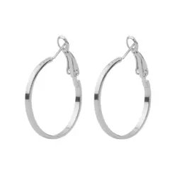 Snö Moe Ring Earring 25mm silverpläterad,Ringörhängen i en simpel design
