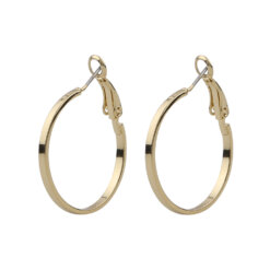 Snö Moe Ring Earring 25mm guldpläterad, Ringörhängen i en simpel design