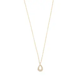 Snö Naomi halsband med hänge 60cm Guldpläterad