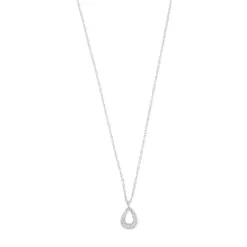 Snö Naomi halsband med hänge 60cm Silverpläterad