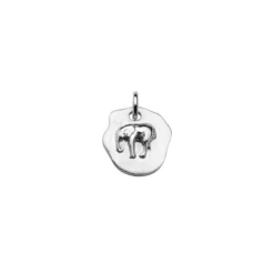 Letters elephant pendant silver