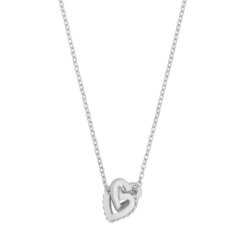 Snö Connected Pendant Necklace Heart Silver