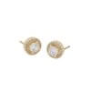 Lou Round Stone Earring Gold