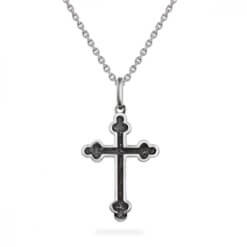 Hängsmycke i Silver Kors Oxiderat