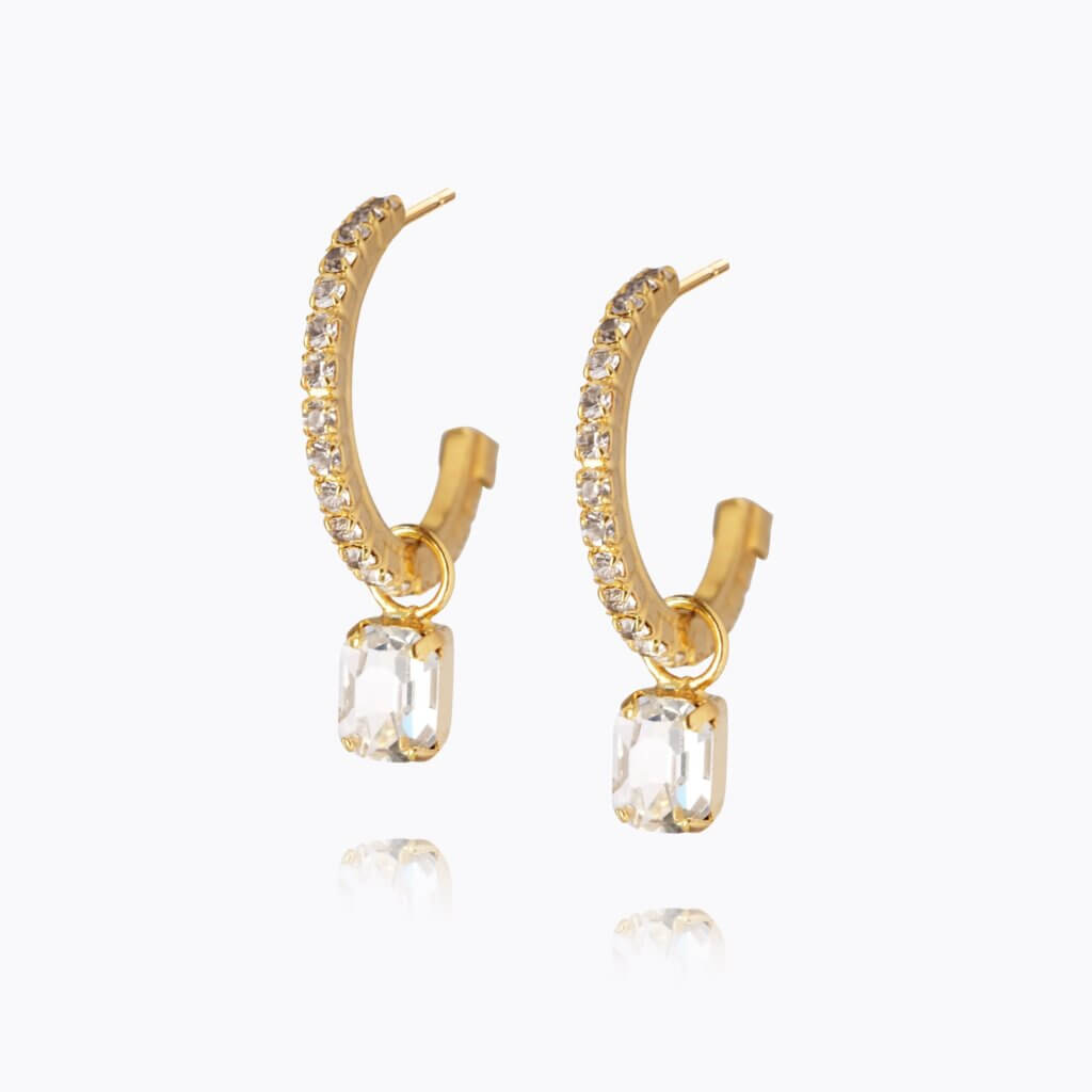 Emila Earrings Gold Crystal