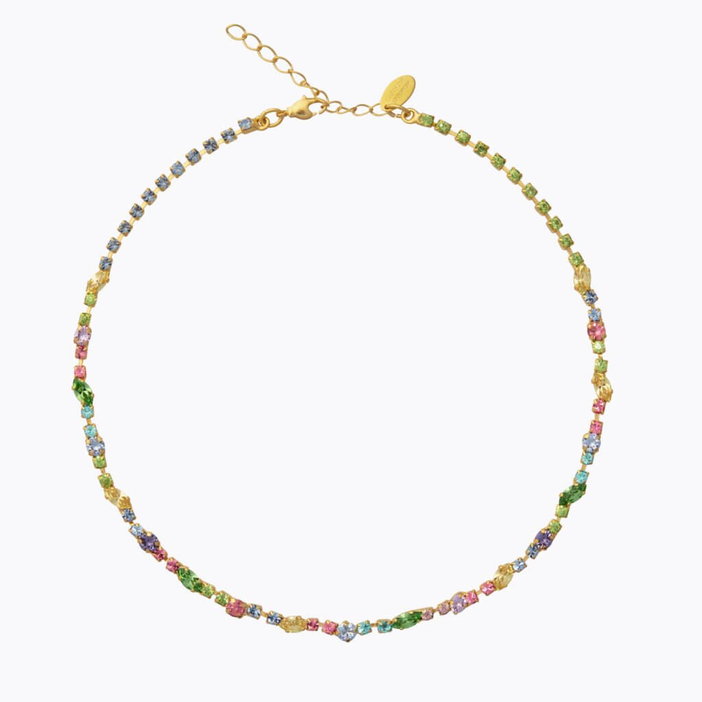Antonia Necklace Gold Pastel Combo