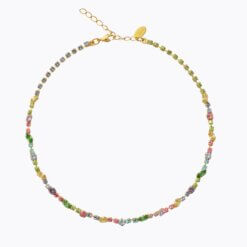 Antonia Necklace Gold Pastel Combo