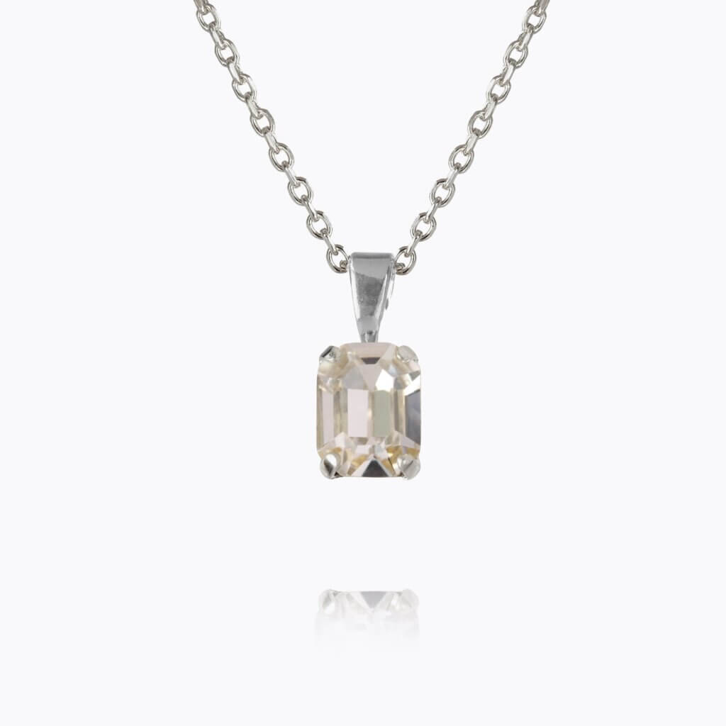 Naya Necklace Rhodium Crystal