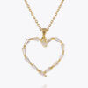 Baguette Heart Necklace Gold Crystal