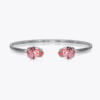 Petite Drop Bracelet Rhodium Light Rose