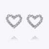 Sweetheart Earring Rhodium Crystal