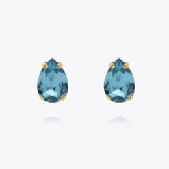 Petite Drop Earring Gold Aquamarine