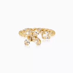 Crystal Star Ring Crystal Gold