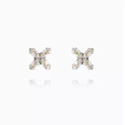 Crystal Mini Star Earrings / Crystal Gold