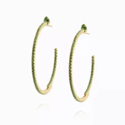 Crystal Loop Earrings / Sapphire