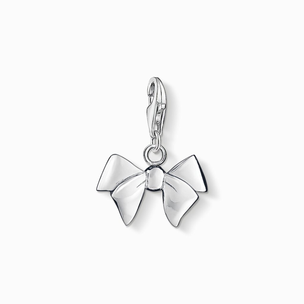 Charm-hängsmycke rosett silver