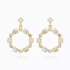 Calanthe Earrings Gold / White Combo
