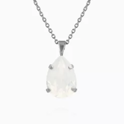 Mini Drop Necklace Gold / White Opal