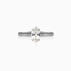 Petite Navette Ring Gold / Crystal