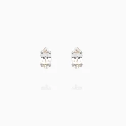 Petite Navette Earrings Gold / Crystal
