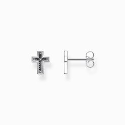 Thomas Sabo Stiftörhängen kors svart