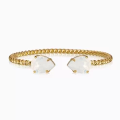 Mini Drop Bracelet Gold / White Opal